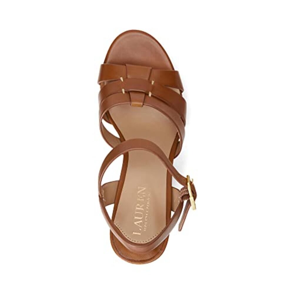Lauren Ralph Lauren Womens SOFFIA Leather Ankle Strap Pumps - Picture 2 of 4
